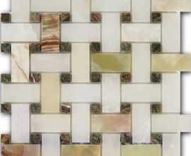 Мозаика Verde Onix + Rain Forest Green 3*6*1 30,5*30,5