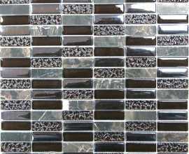 Мозаика Super Line (brown) (стекло) 15*48 300*300