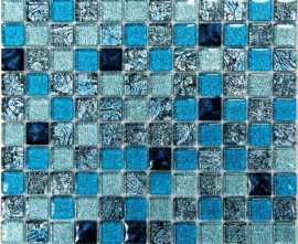 Мозаика Satin Blue (стекло) 23*23 300*300