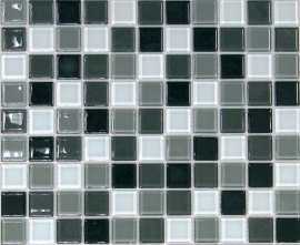 Мозаика Carbon mix (стекло) 25*25 300*300