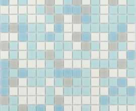 Мозаика Sabbia Azzuro 20x20x4 на сетке 327x327