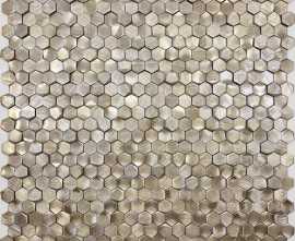 Мозаика Aluminium 3D Hexagon Gold 8x14x6 29.7x30.6