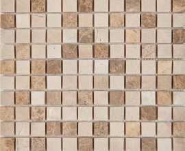 Мозаика PIX276 Emperador Light, Crema Nova из мрамора матовая 23x23 305х305x6