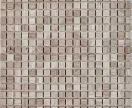 Мозаика PIX253 White Wooden из мрамора полированная 15x15 305х305x4