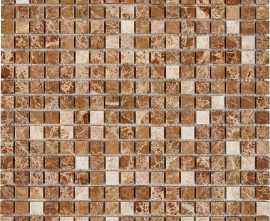 Мозаика PIX221 Light Emperador из мрамора полированная 15x15 305х305x4