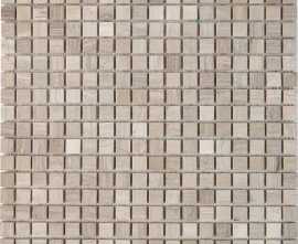 Мозаика PIX255 White Wooden из мрамора матовая 15x15 305х305x4
