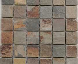 Мозаика PIX300 Slate Rusty из сланца 48х48 305х305