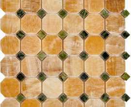 Мозаика PIX210 Honey onyx, Dondong из оникса и мрамора полированная 48x48 305х305x8