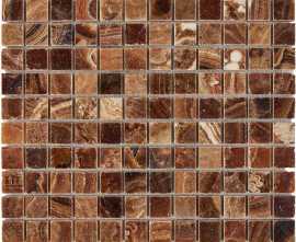 Мозаика PIX206 Caramel onyx из оникса полированная 23x23 305х305х8