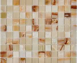 Мозаика PIX204 Jade verde из оникса полированная 23x23 305х305х6