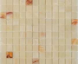 Мозаика PIX203 White onyx из оникса полированная 23x23 305х305х6