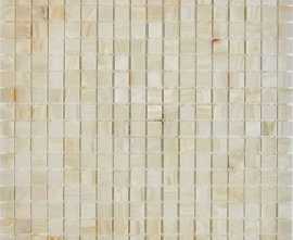 Мозаика PIX200 White onyx из оникса полированная 15x15 305х305х6