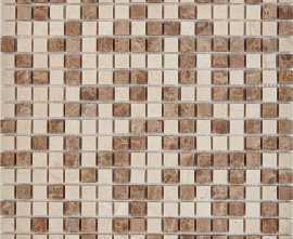 Мозаика PIX275 Emperador Light, Crema Nova из мрамора матовая 15x15 305х305x4