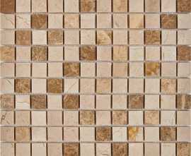 Мозаика PIX274 Emperador Light, Crema Nova из мрамора полированная 23x23 305х305x6