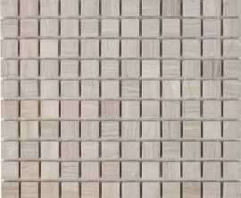 Мозаика PIX256 White Wooden из мрамора матовая 23x23 305х305x6