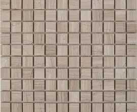 Мозаика PIX254 White Wooden из мрамора полированная 23x23 305х305x6