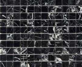 Мозаика PIX251 Black majesty из мрамора полированная 23x23 305х305x6