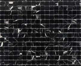 Мозаика PIX250 Black majesty из мрамора полированная 15x15 305х305x4