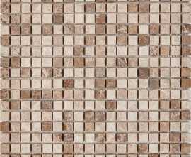 Мозаика PIX224 Light Emperador из мрамора матовая 15x15 305х305x4