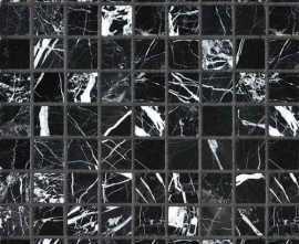 Мозаика Nero Marquina Pol. 7мм 30.5x30.5