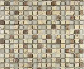 Мозаика S-821 стекло керамика (15x15x8) 305*305