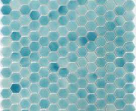 Мозаика STP-BL017-HEX стекло (25) 300х300