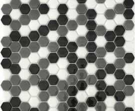 Мозаика STP-BK005-HEX стекло (25) 290х290