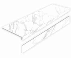 Ступени Ступень L Statuario Calipso Matt с подступенником 32x120