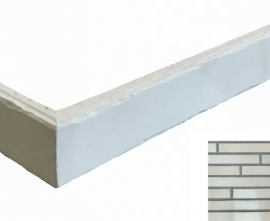 Клинкерная плитка Forta White Riegel 3304 R (Y) угловая 400x40x14