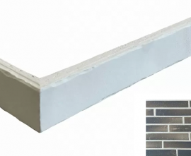 Клинкерная плитка Forta Black Riegel 7304 R (Y) угловая 400x40x14