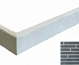 Клинкерная плитка Forta Black Riegel 7303/2 R (Y) угловая 400x40x14