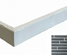 Клинкерная плитка Forta Black Riegel 7303 R (Y) угловая 400x40x14