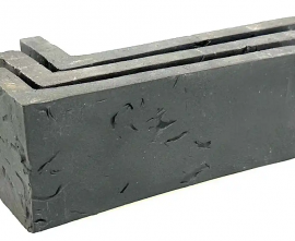 Клинкерная плитка Moon Black угловая AB 7403 (Y) 185x60x71x14
