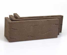 Клинкерная плитка Koro Brown угловая 2201 (Y) 185x60x71x14