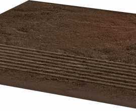 Клинкерная плитка Semir Brown Stopnica Prosta 8,5mm 30х30
