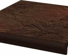 Клинкерная плитка Semir Brown Kapinos Stopnica Prosta 11mm 29,5х32,8