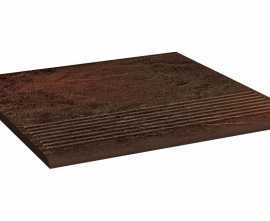 Клинкерная плитка Semir Brown Stopnica Prosta B1a 30x30
