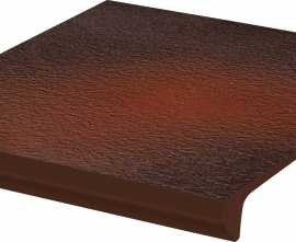Клинкерная плитка Cloud Brown Kapinos Stopnica Prosta 29,5х32,8