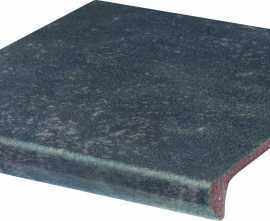 Клинкерная плитка Viano Antracite Kapinos Stopnica Prosta B1a 30x33