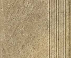 Клинкерная плитка Eremite Beige Stopnica Prosta Struktura Mat B1a 30x60
