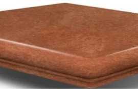 Клинкерная плитка Флорентийская угловая ступень 059 Kastanie 32x32x9