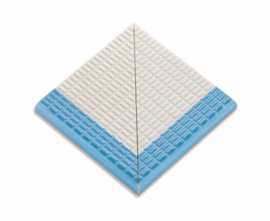 Ступени 21211 DK Petit Carre Наружный угол плитки с буртиком Light Blue-Unglazed 12x12