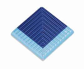 Ступени 21277 DK Petit Carre Наружный угол плитки с буртиком Light Blue-Cobalt 12x12