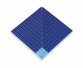 Ступени 21277 IK Petit Carre Внутренний угол плитки с буртиком Light Blue-Cobalt 12x12