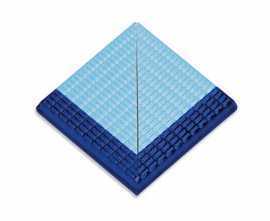 Ступени 21271 DK Petit Carre Наружный угол плитки с буртиком Cobalt-Light Blue 12x12