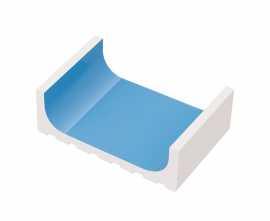 Керамогранит K551 1/2 часть переливного водоотводного канала Light Blue 18,5x12