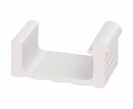 Керамогранит KP253 Переливной лоток керамический 1/2 часть White 29x12