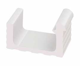 Керамогранит KP153 Переливной лоток керамический 1/2 часть White 24x12