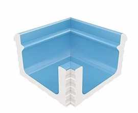 Керамогранит KP131 Переливной лоток керамический внутренний угол Light Blue 24x24