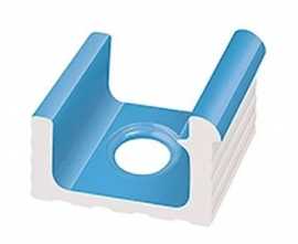 Керамогранит KP121 Переливной лоток керамический со сливом Light Blue 24x24,5